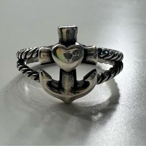 James Avery "Faith, Hope & Love" Sterling Silver Ring